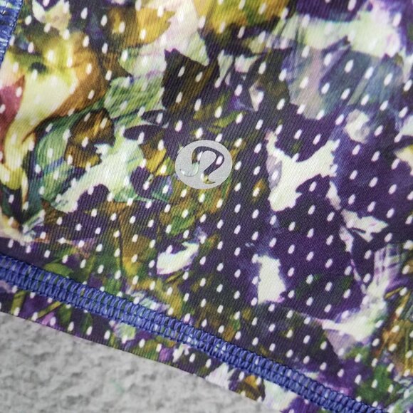 Lululemon Tank Top Women's 8 Workout Active Floral Gym Running Strappy Back - Picture 8 of 9